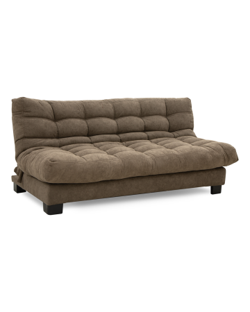 Sofá Cama Reclinable Bristol con Capitonado Profundo – Color Chocolate (3 Plazas)