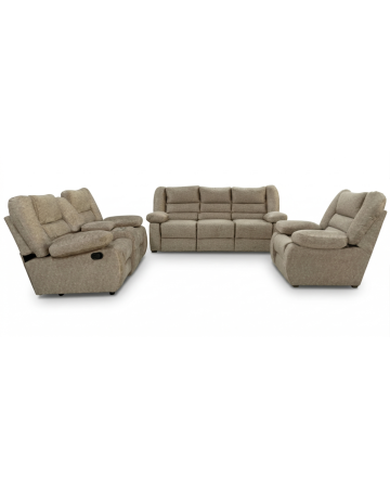 Sala Completa Reclinable (3-2-1) Paradise 3 piezas - Color Beige