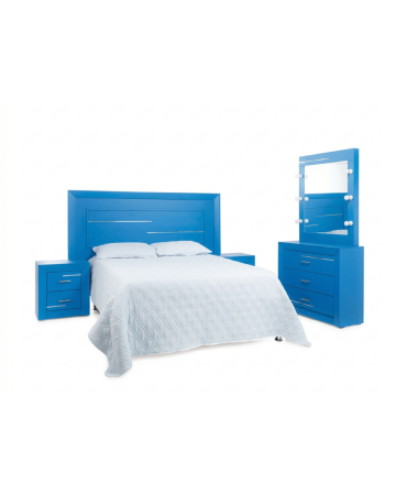 Recámara Completa King Size Soy una Estrella 4 piezas - Color Azul