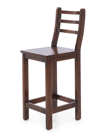 Banco Country Alto de Madera - Color Nogal