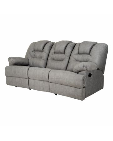 SALA MIQUELLO DE 3 PIEZAS CON 5 RECLINABLES GRIS 